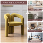 Contemporary Designed Velvet Fabric Upholstered Accent/Dining Chair /Barrel Side Chairs Kitchen Armchair for Living Room set of 2 (Olive Velvet) - Grand Goldman Shop