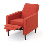 Macedonia Mid-Century Modern Button Tufted Fabric Recliner - Grand Goldman Shop