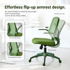 Ergonomic Color Office Chair 350LBS, Home Office, Mesh Back, Integrated Molded Foam, Comfortable Sitting, Flipping Armrest, F