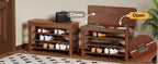 Adjustable shoe-changing bench, storage bench, hidden storage. With a load-bearing capacity of up to 550 pounds, suitable for bedrooms and corridors. 100% solid wood. - Grand Goldman Shop