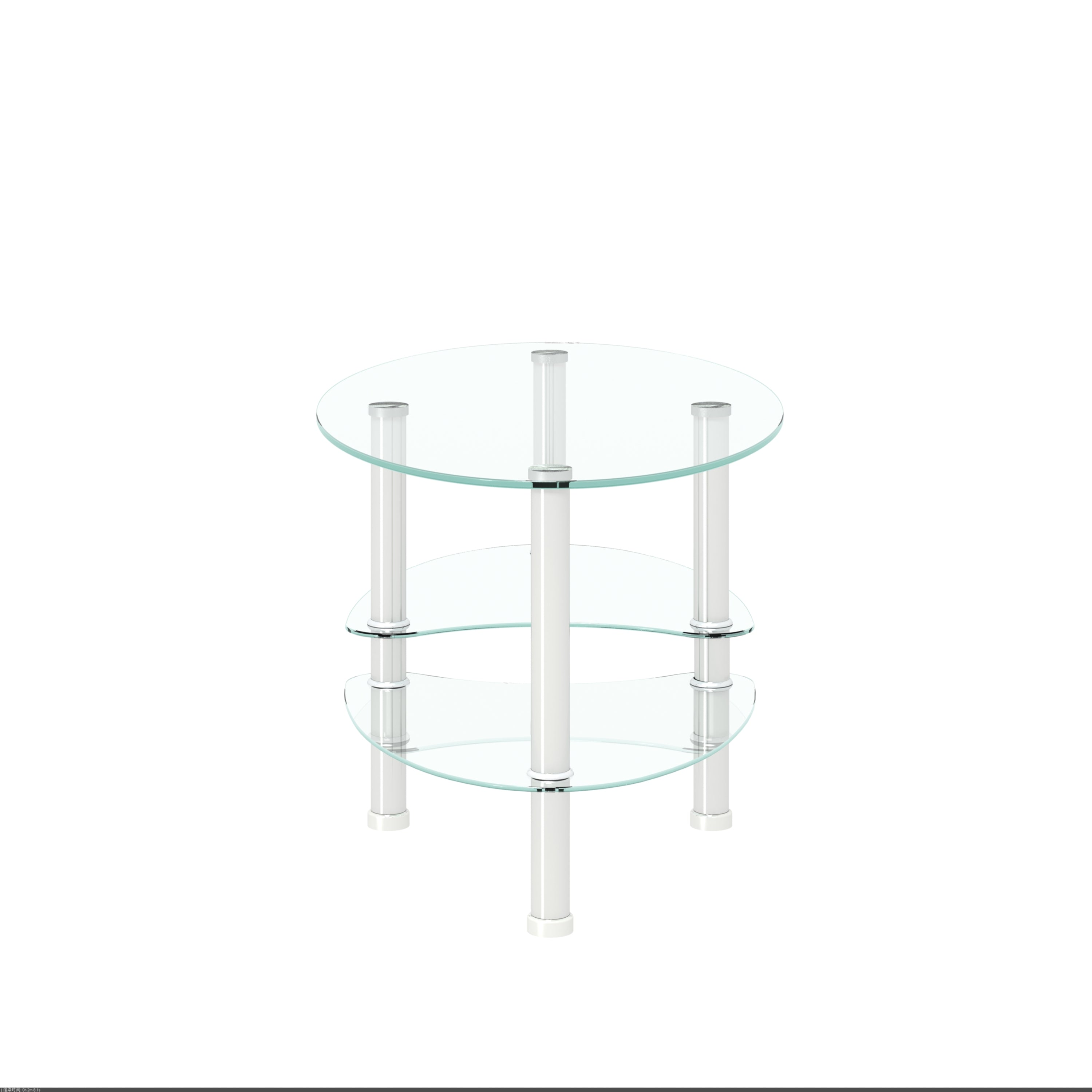 Modern Transparent Oval Glass Coffee Table with Stainless Steel Legs and 3-Layer Design for Living Room - Grand Goldman Shop