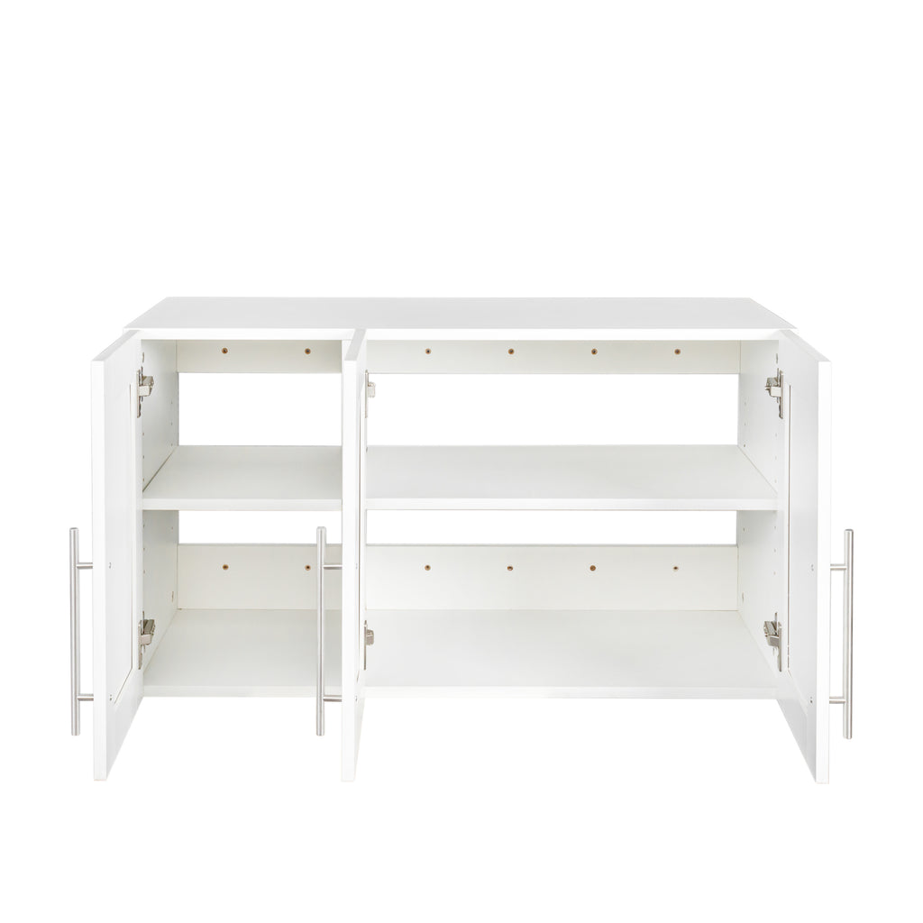 Stackable Wall Mounted Storage Cabinet, 15.75 'D x 35.43' W x 19.69 'H, White - Grand Goldman Shop