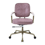 Siecross Pink Top Grain Leather Office Chair - Grand Goldman