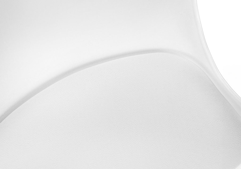 Office Chair, Adjustable Height, Swivel, Ergonomic, Computer Desk, Work, Juvenile, White Leather Look, White Metal, Contempor