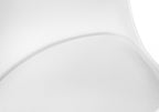 Office Chair, Adjustable Height, Swivel, Ergonomic, Computer Desk, Work, Juvenile, White Leather Look, White Metal, Contempor