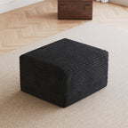 Sofa ottoman ,No Assembly Required,Black(Plush Corduroy Fabric) - Grand Goldman Shop