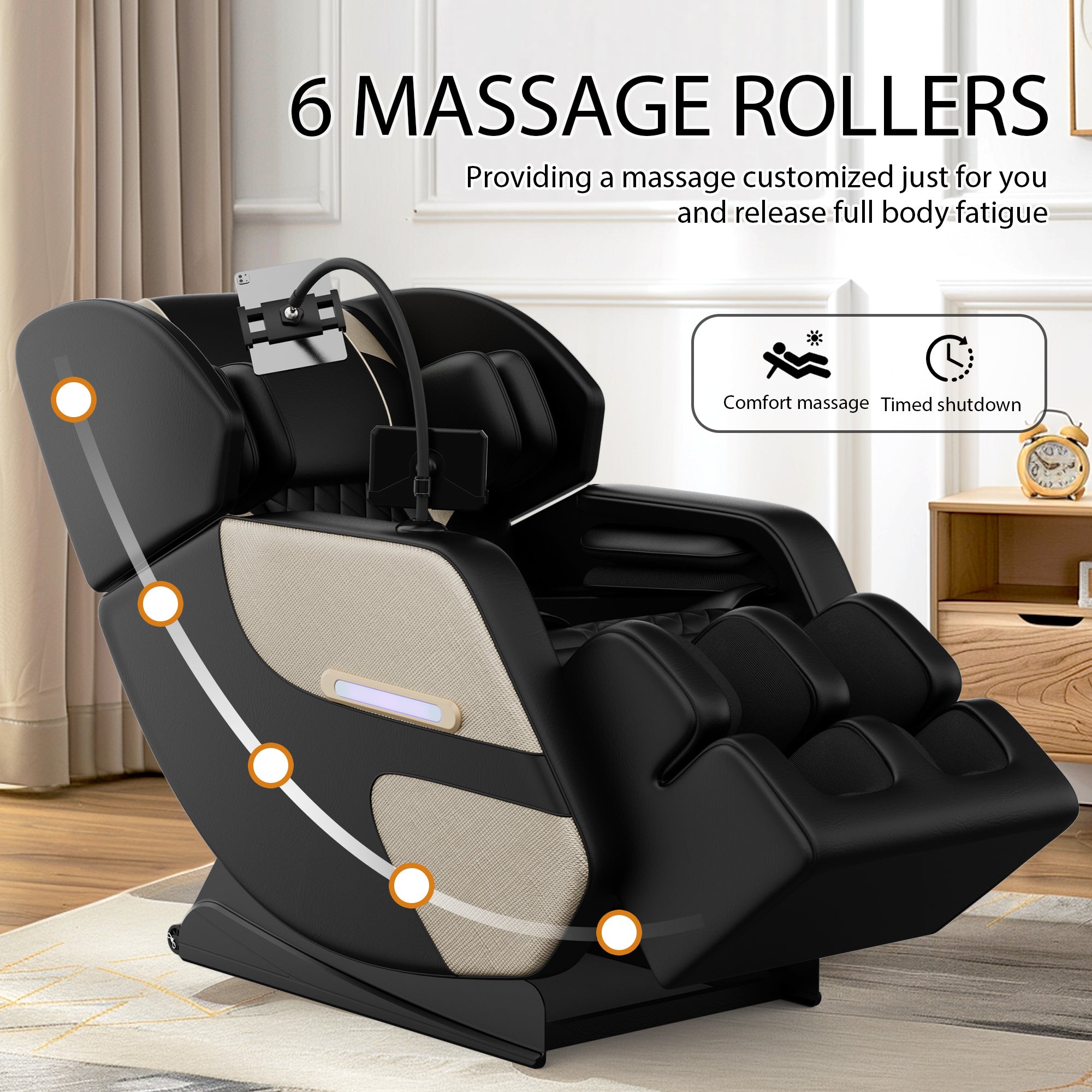 Massage Chair Recliner with Zero Gravity with Full Body Air Pressure - Grand Goldman Shop