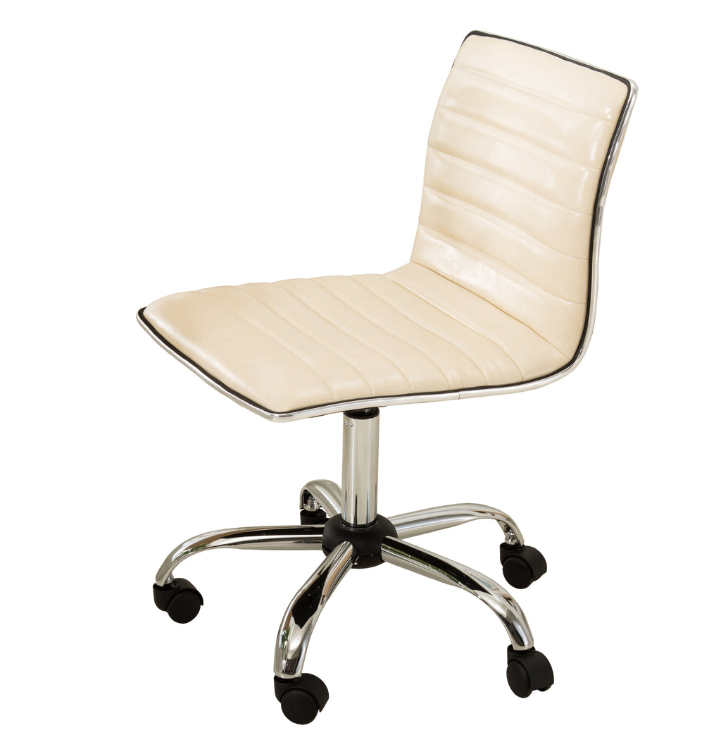 Fremo Chromel Adjustable Air Lift Office Chair, Beige - Grand Goldman