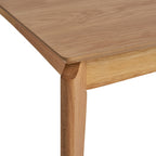 Mid-Century Dining Table, Rubberwood with Walnut Veneer, Natural Oak Finish, - Grand Goldman Shop