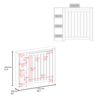 Radiator Cover Cabinet Joseph with Slatted Frame and 3 Shelves, Decorative Heater Cover, Modern Furniture Accent, Walnaut - Grand Goldman Shop