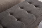 59' Bed Bench with Storage Grey Fabric - Grand Goldman Shop