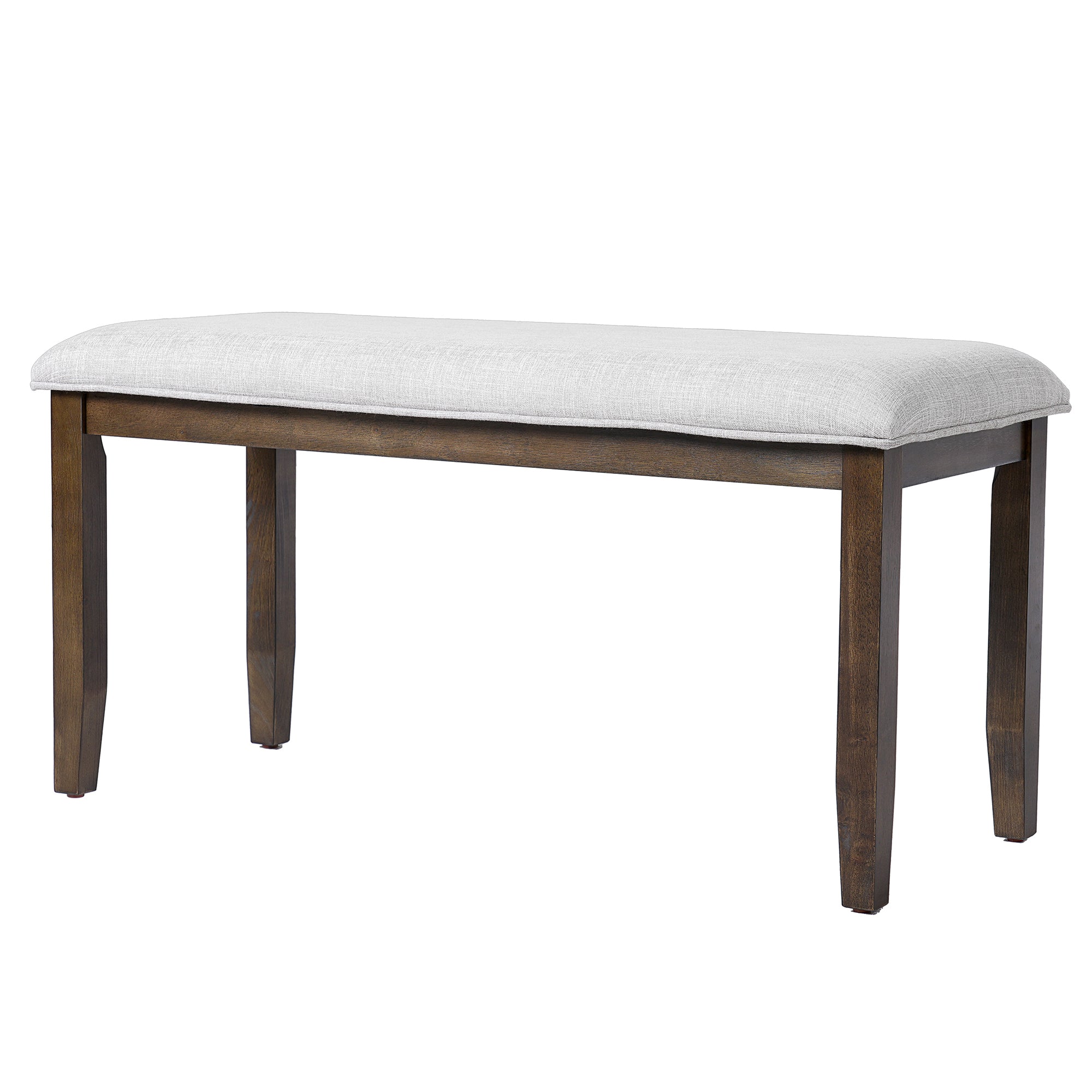 Upholstered Bench for Bedroom End of Bed,38-inch Entryway Bench for Living Room,Dining Bench with Padded Seat and Solid Wood Leg for Kitchen Bedroom,Indoor and Hallway (Bench, Beige+Brown) - Grand Goldman Shop