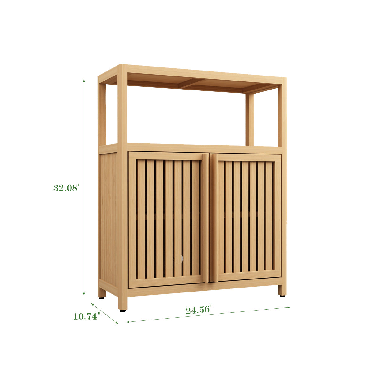 Large Capacity Bamboo Storage Cabinet Furniture for Bathroom Living Room Bathroom Bamboo Storage Cabinet With Shelves - Grand Goldman Shop