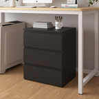(Set of 2)3 Drawer Dresser, Small Dresser for Closet, Wooden Nightstand for Bedroom, Chest of Drawers Side Table Storage Cabinet for Home Office Entryway Hallway, Each box Contains Two Side Tables - Grand Goldman Shop
