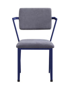 Cargo Gray Fabric & Blue Finish Office Chair | Premium Home Decor - Grand Goldman