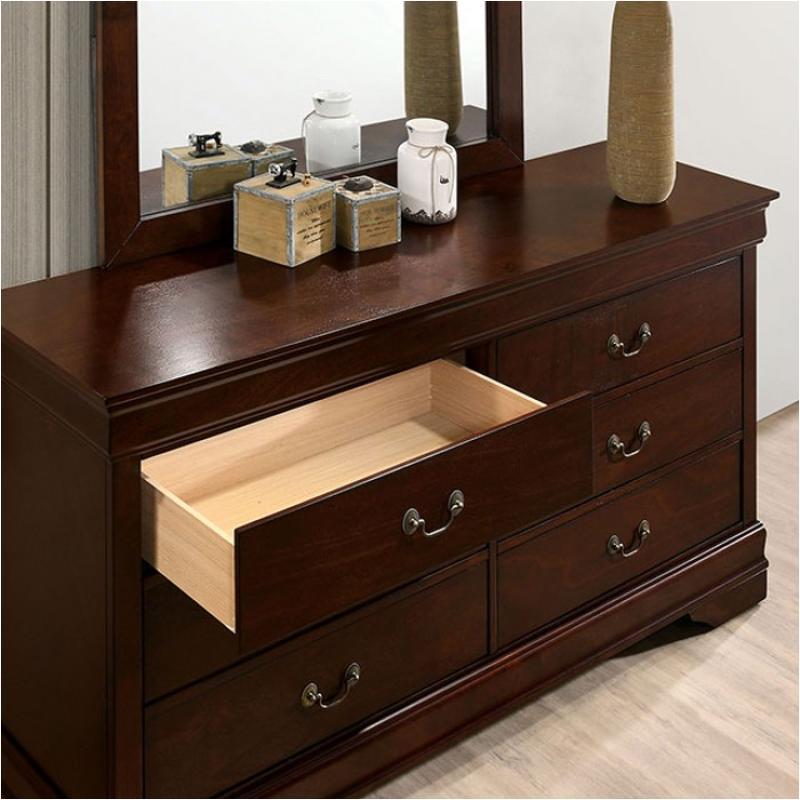 1pc Nightstand Cherry Finish Louis Philippe Solid wood English Dovetail Construction Antique Nickle Hanging Pulls - Grand Goldman Shop