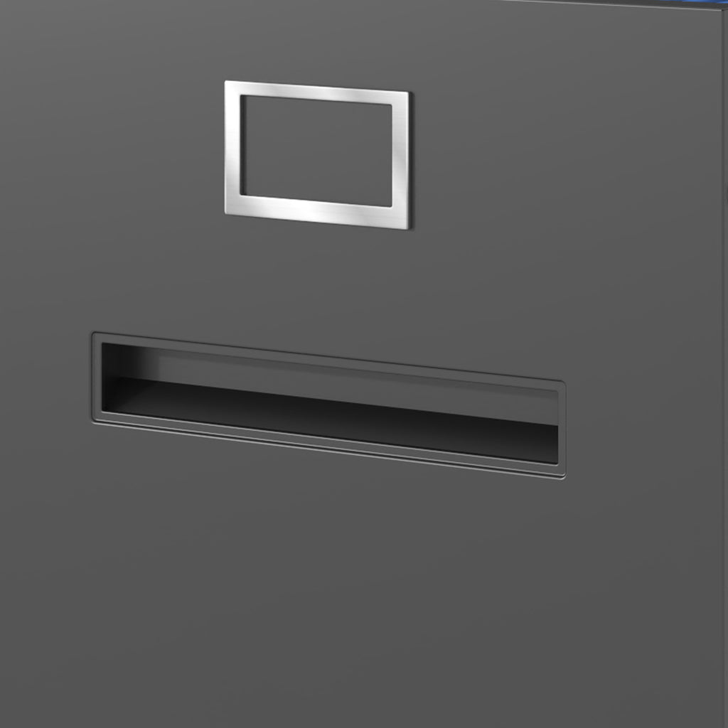 Premium Metal 3 Drawer File Cabinet with Lock for A4 Legal/Letter Size Storage, Black Steel, 15.16x17.72x40.39 inches - Grand