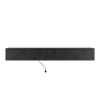 Floating TV Stand Wall Mounted with 16 Color LEDs,67' Modern TV Stand, Floating TV Cabinet Entertainment Center for 55 60 65 Inch TV,Black - Grand Goldman Shop