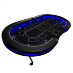 INO Design 94' Fodable Poker Table with Dealer Spot for 10 players, Black | Premium Home Decor - Grand Goldman