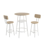 Bar table, equipped with 2 bar stools , with backrest and partition - Grand Goldman Shop