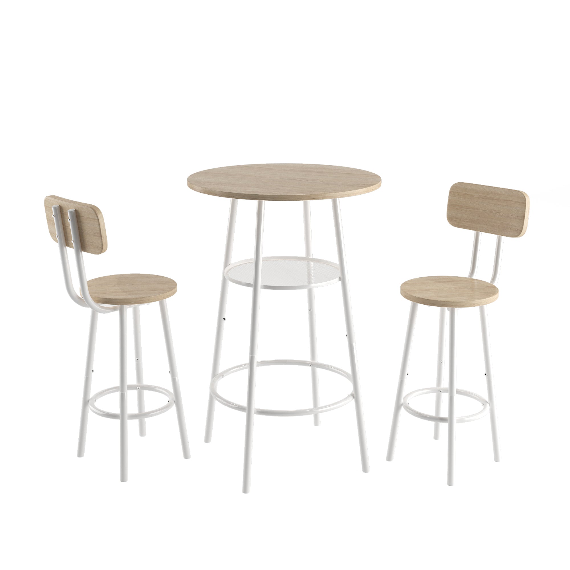 Bar table, equipped with 2 bar stools , with backrest and partition - Grand Goldman Shop