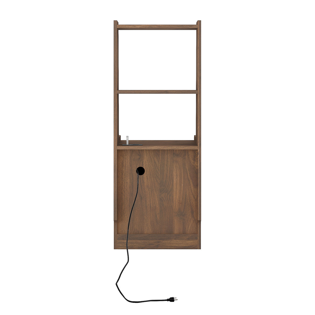 Nightstand with Charging Station, Smart Nightstand with Night Light, Modern Night Stand with Bookshelf, Bedside Tables with Storage Cabinet for Bedroom, Wood - Grand Goldman Shop