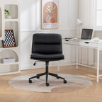 Bizerte Adjustable Swivel Criss-Cross Chair, Wide Seat/ Office Chair /Vanity Chair, Black | Premium Home Decor - Grand Goldma