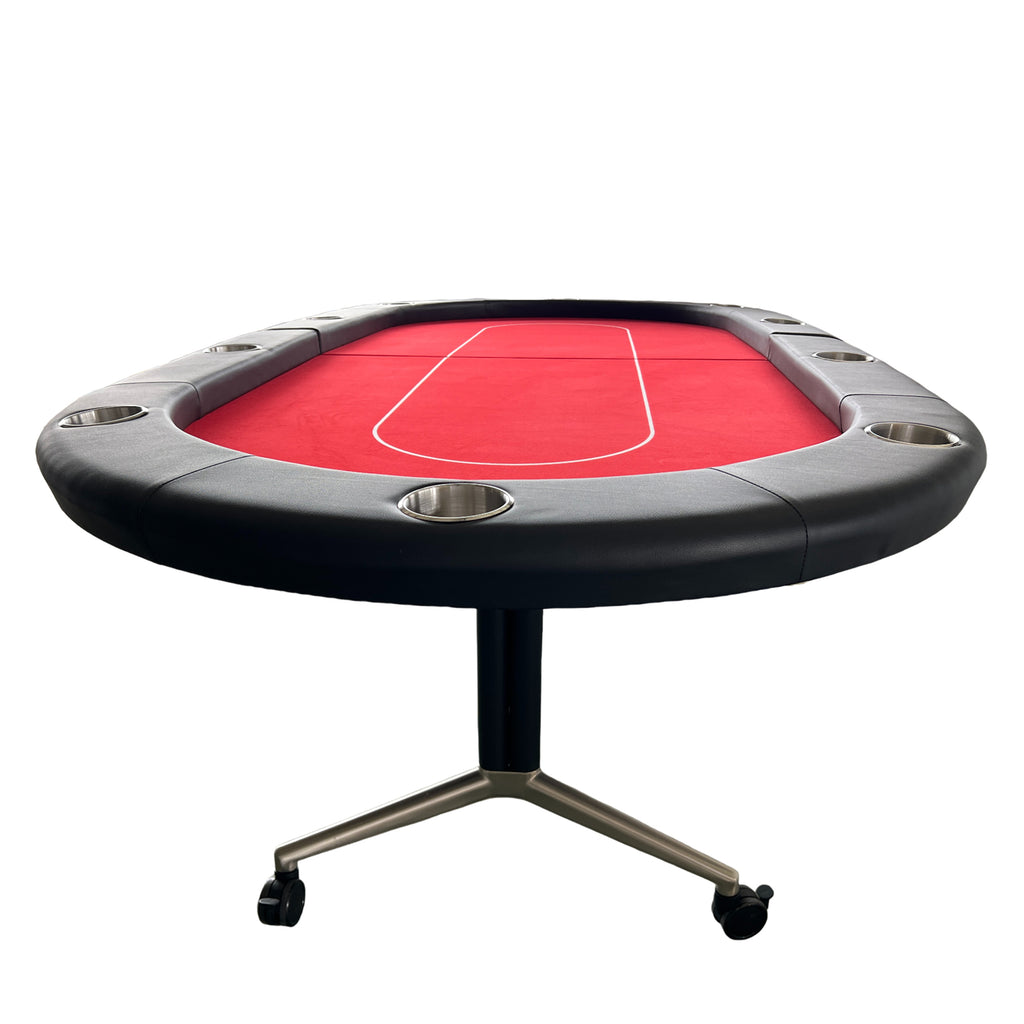 INO Design 94' Fodable Poker Table for 10 players, Red | Premium Home Decor - Grand Goldman