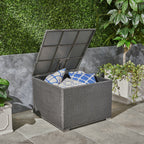 Santa Rosa Outdoor Storage Box Grey Rattan 33.5 Inches - Grand Goldman Shop