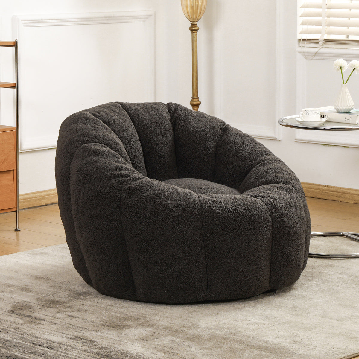 Bean Bag Chair, Bean Bag Sofa Chair with Armrests Stuffed High-Density Foam, Lazy Sofa Comfy Chairs BeanBag Chair for Adults in Living Room,Bedroom Reading - Grand Goldman Shop