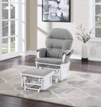 Madison Glider & Ottoman White/Oyster | Premium Home Decor - Grand Goldman