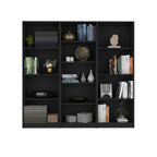 Lainor 3 Piece Home Bookcase set, 74' Wide with 13 Shelves ,  Living Room Set Set  Black - Grand Goldman