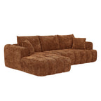 Chenille L-Shape Luxury Sectional Oversized Sofa,Mnimalist Design,Comfy Sleeper Couch for Living Room,Apartment&Reception Spaces,No Assembly Required - Grand Goldman Shop