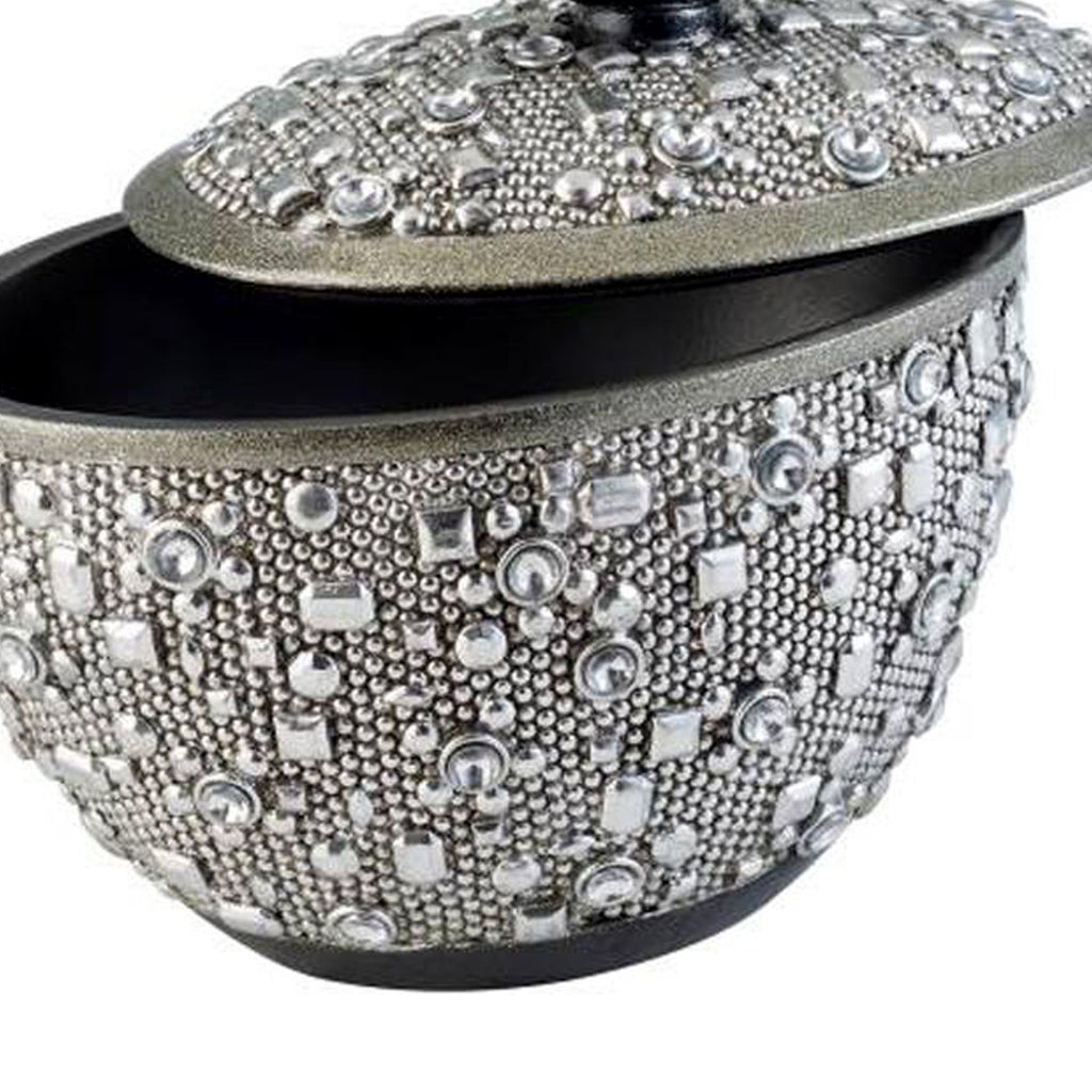 8' Tall Polyresin Decorative Jewelry Box' Twilight' with Silver finish - Grand Goldman Shop