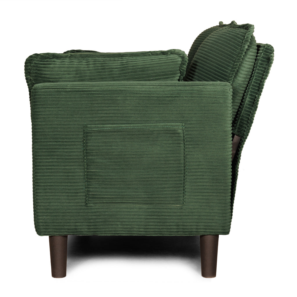 48' Soft Corduroy Loveseat Couch W/Soft Cushions,Side Storage Pocket,Sturdy Composite Board & Solid Wood Frame, High Rebound Sponge,Easy Assembly,Ideal for Living Room,Apartment,Dorm,Office. - Grand Goldman Shop