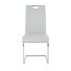 Modern Dining Chairs with Faux Leather Padded Seat Dining Living Room Chairs Upholstered Chair with Chrome Metal Legs Design for Kitchen, Living, Bedroom, Dining Room Side Chairs Set of 4 - Grand Goldman Shop