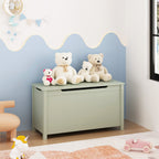 Kids Wooden Toy Box Storage with Safety Hinged Lid for Ages 2+ (Sage) | Premium Home Decor - Grand Goldman