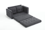 3 Fold Sofa,Convertible Futon Couch sleeper sofabed,Space saving loveseat,Pull Out Couch Bed for Living Room,Dark Gray & Light Gray & Beige,Velvet linen fabric - Grand Goldman Shop