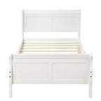 Minimalist Wood Platform Bed Twin Mattress Foundation with Headboard Footboard Solid Wood Support - Grand Goldman Shop