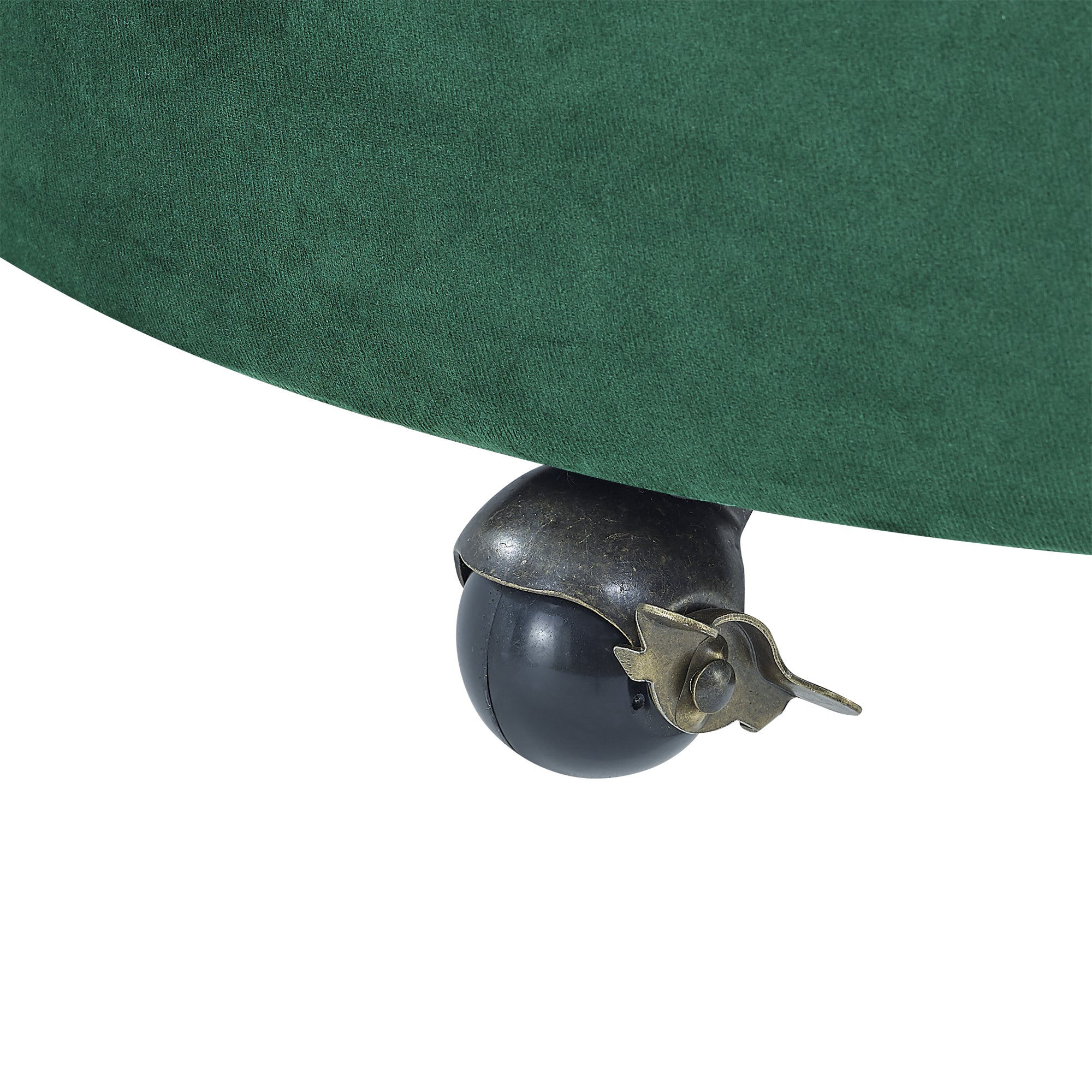 Modern Glam Velvet Upholstered Swivel Chair with Button Tufted Design and Wheels, Green - Grand Goldman Shop