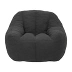 Comfy Bean Bag Chair with Memory Foam Filler – Tufted Soft Stuffed Bean Bag Sofa for Dorm, Apartment, or Living Room – Dark Gray - Grand Goldman Shop