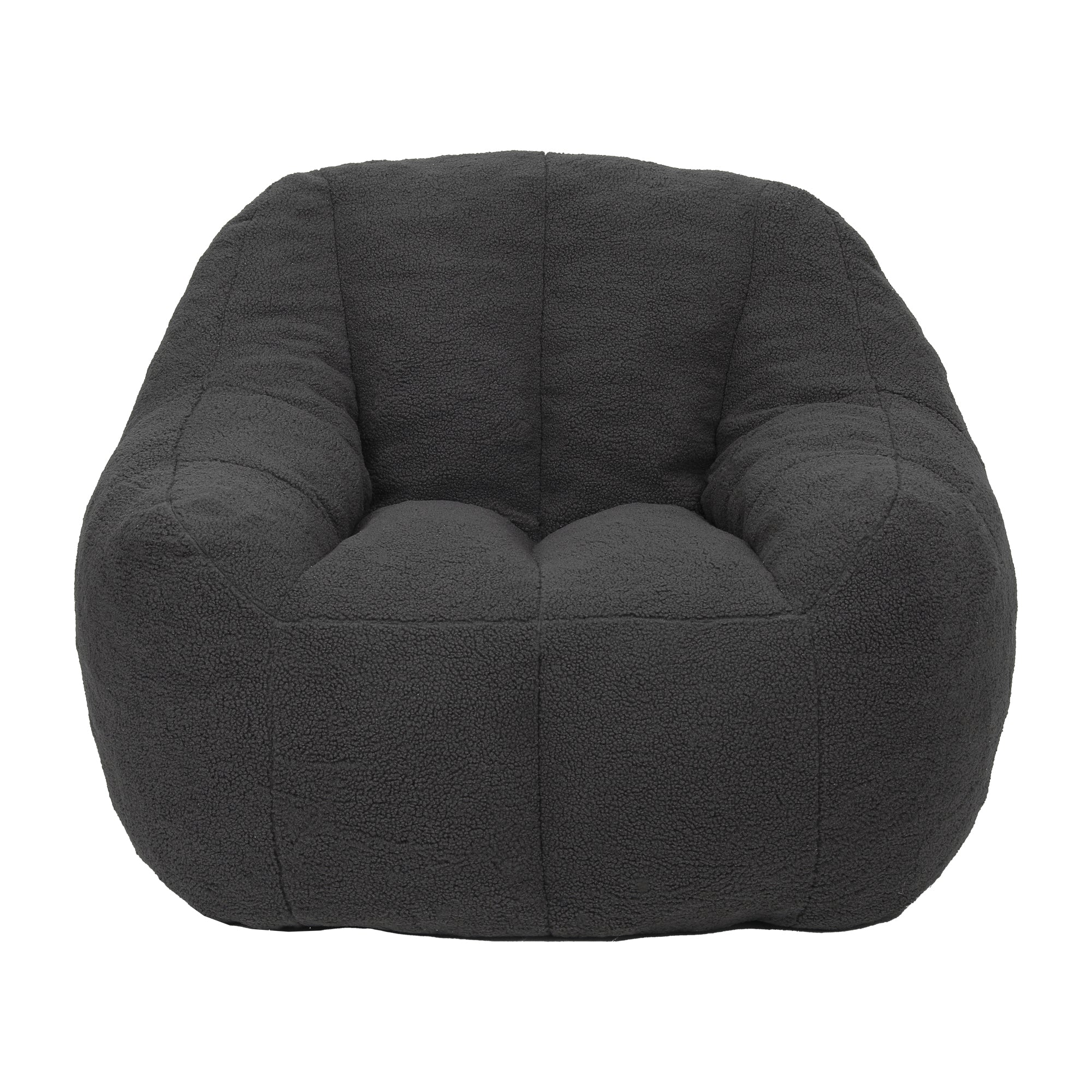 Comfy Bean Bag Chair with Memory Foam Filler – Tufted Soft Stuffed Bean Bag Sofa for Dorm, Apartment, or Living Room – Dark Gray - Grand Goldman Shop