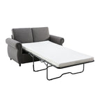 Orisfur Pull Out Sofa Bed Loveseat Sleeper with Twin Size Memory Mattress and USB Ports, Grey Linen, 57.9' - Grand Goldman Shop