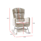 Grey Teddy Rocking Armchair - Grand Goldman Shop