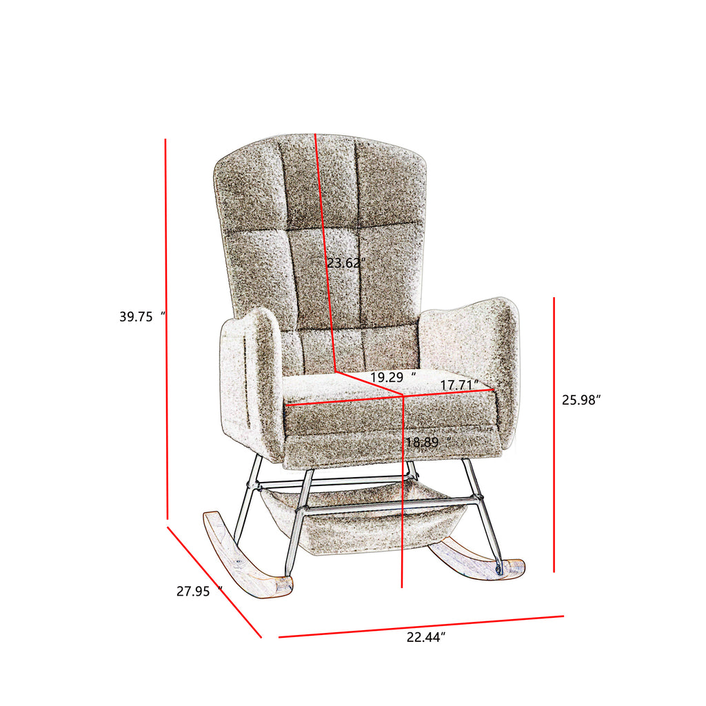 Pink Teddy Rocking Armchair - Grand Goldman Shop
