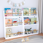 3 Tier Kids Book Shelf,Kids Book Rack, Helps Keep Bedrooms, Playrooms, and Classrooms Organized,White - Grand Goldman