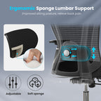 Office Chair Ergonomic Desk Chair, High Back Computer Chair with Wheels, Home Sutdy Chair for Heavy People, Office Chair Adju