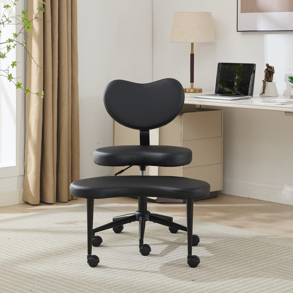 Meditation Chair Plus, Cross Legged Chair with Wheels, ADHD Chair, Criss Cross Desk Chair with Lumbar Support and Adjustable 