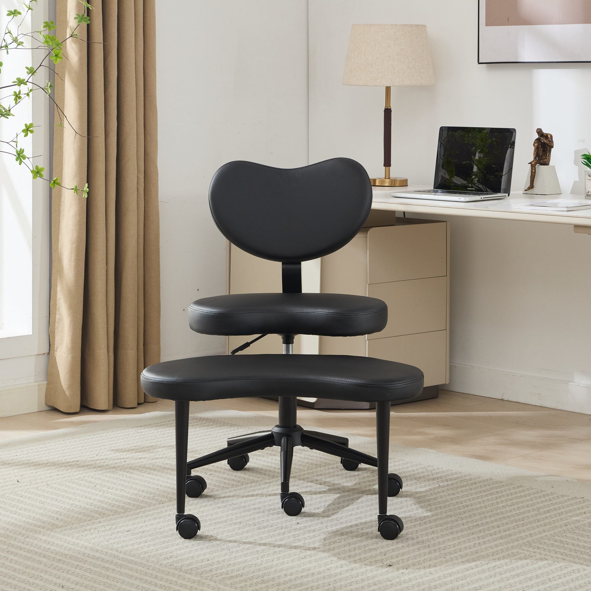 Meditation Chair Plus, Cross Legged Chair with Wheels, ADHD Chair, Criss Cross Desk Chair with Lumbar Support and Adjustable 