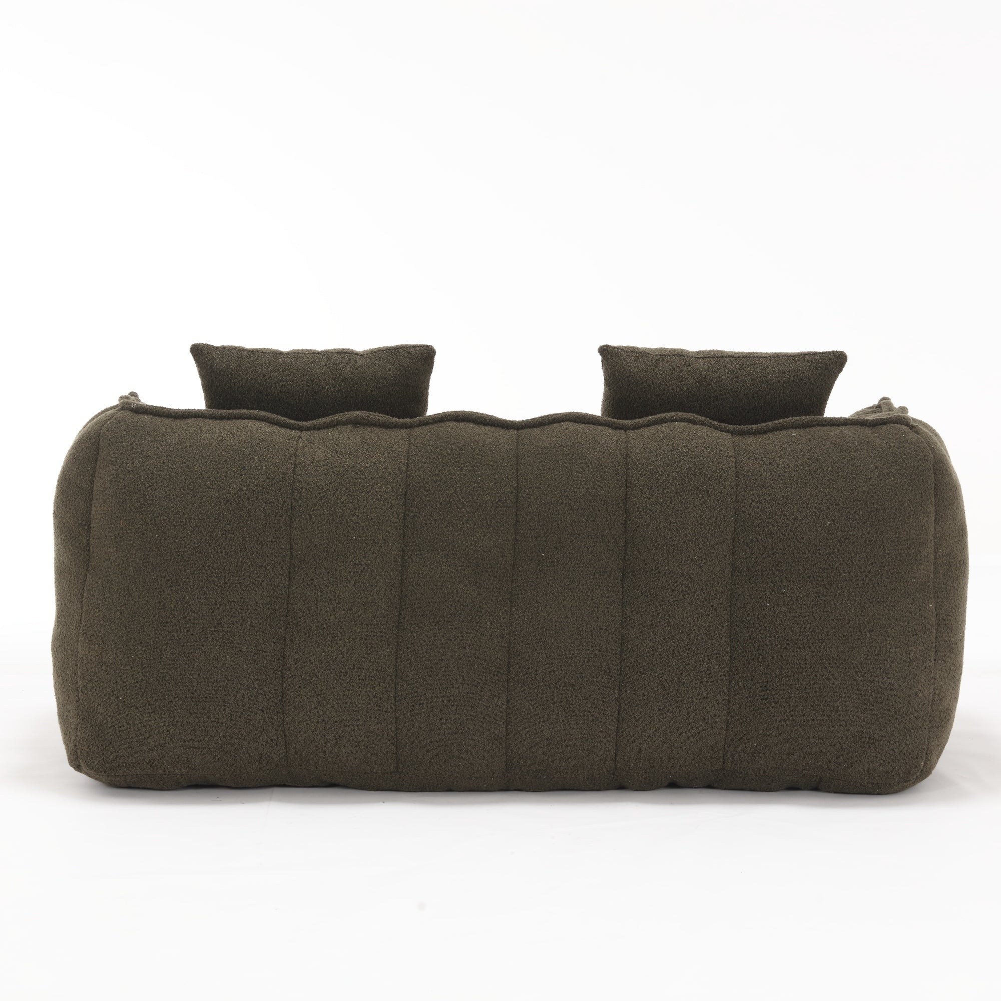 Cozy Beanbag Chair with High Resilience Foam Core for Two - Olive Green Chenille, 66x35x25 inches - Grand Goldman Shop